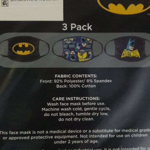 5 Boy's Masks-3 Batman & 2 camouflage - Picture 4 of 6